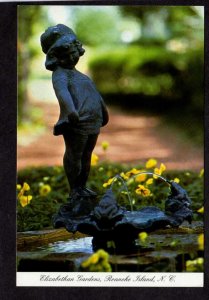 NC Girl Statue Elizabethan Gardens Flowers Roanoke Island North Carolina PC