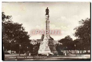 Postcard Old Lisboa Estatua A Affonso d & # 39Albuquerque