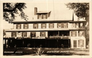 PC CPA US, MAINE, BINGHAM, BINGHAM HOTEL, VINTAGE REAL PHOTO POSTCARD (b6378)