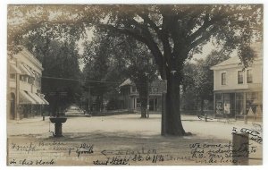 RPPC, Sharon, Massachusetts, Early View of Post Office Square
