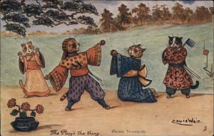 Louis Wain Cat Fantasy Japanese Theatre Kimonos TUCK 549 c1910 Postcard