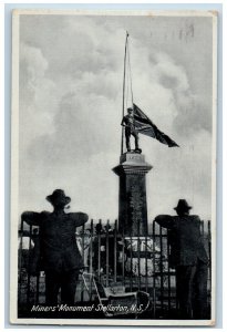 Stellarton Nova Scotia Canada Postcard Miners Monument 1954 Vintage Posted