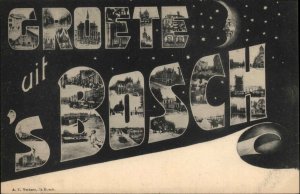 Bosch Netherlands Large Letter Greeting Multi View Man in the Moon Postcard