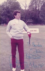 Patrick Mower The Devil Rides Out Playing Golf Hand Signed Photo