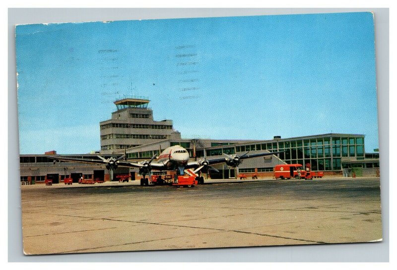 Vintage 1956 Postcard Capital Airline Plane General Mitchell Field Milwaukee WI 