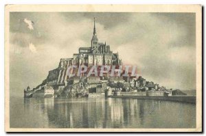 Old Postcard Mont Saint Michel General view south side at high tide