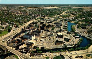 Maryland Salisbury Greetings Aerial View Looking Northeast Showing Business D...