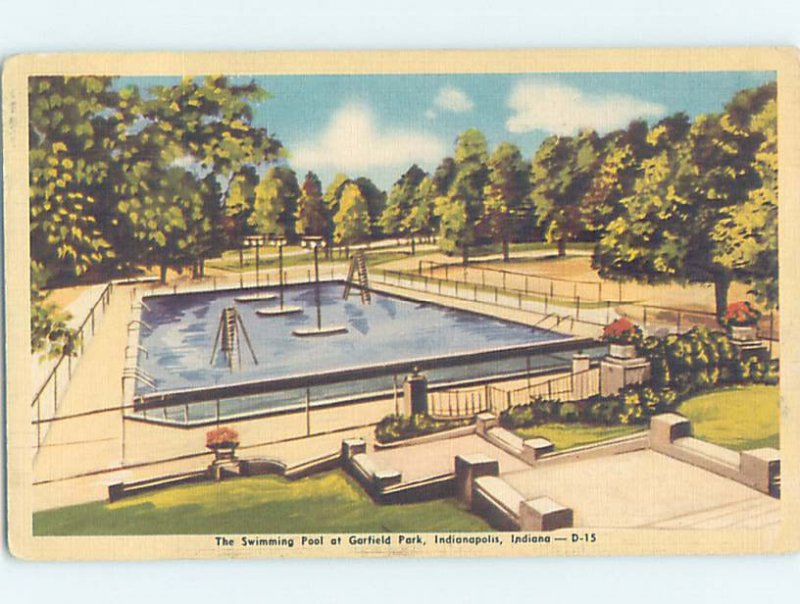 Linen SWIMMING POOL SCENE Indianapolis Indiana IN AF2440
