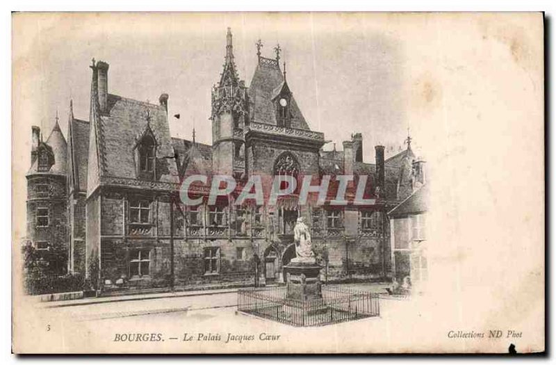 Old Postcard Bourges the Jacques Coeur palace