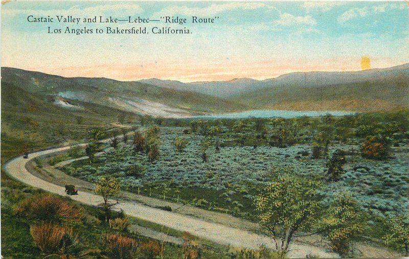 Bakersfield Casstaic Valley Ridge Route Los Angeles Western Publishing 10723x