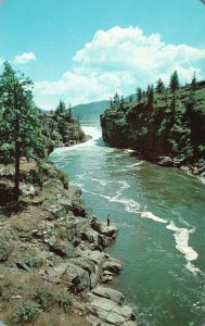 Vintage Postcard The Spokane River Furnishes Fine Trout Fishing Post Falls Idaho