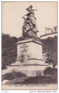 Monument Quand-Meme, Belfort (Territoire de Belfort), France, 1900-1910s