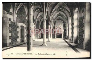 Old Postcard Chateau d'Amboise La Salle states