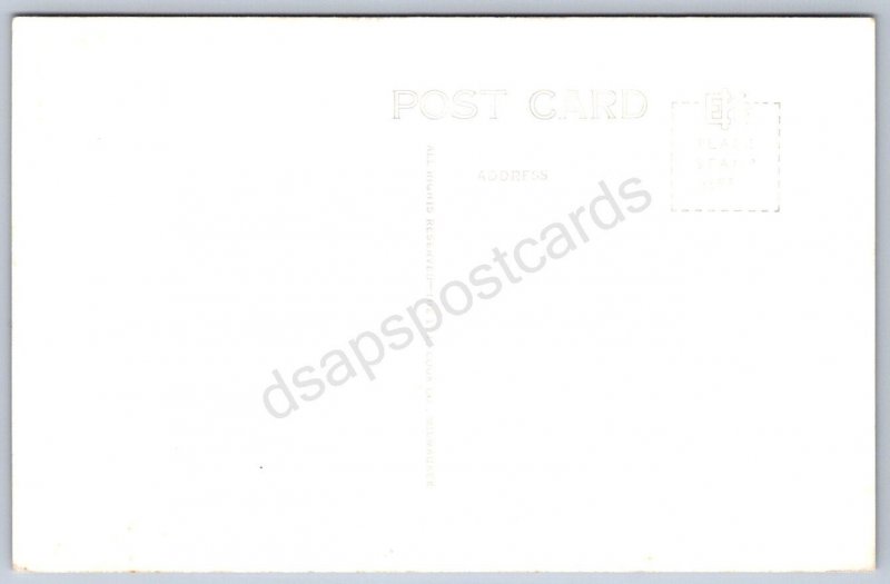 K42/ Denison Iowa RPPC Postcard c40-50s Main Street Stores 442