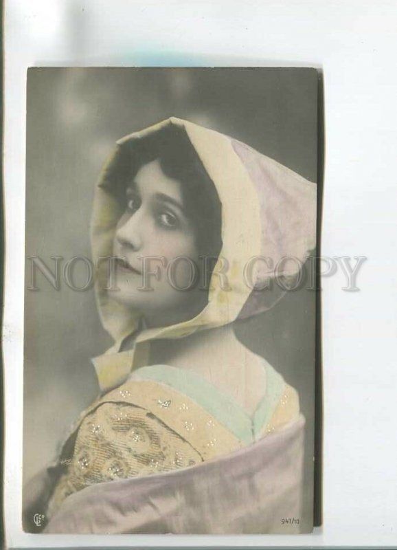 482290 Lina CAVALIERI Italian OPERA Singer in Cap Vintage PHOTO postcard