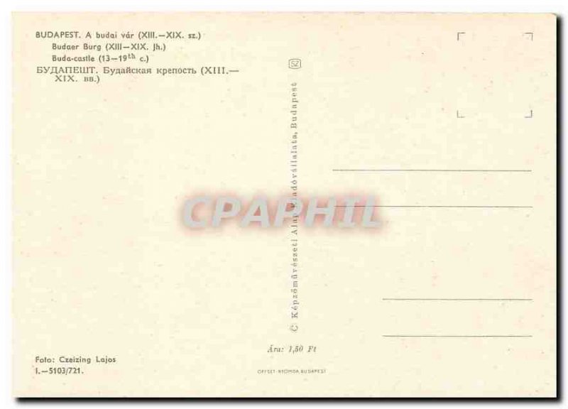 Modern Postcard Budapest Castle Nuda