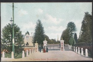 Dorset Postcard - The Cemetry Gates, Bournemouth    A8717