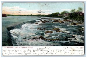 1909 Pawtucket Falls Nature View Lowell Massachusetts MA Antique Postcard 