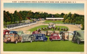 1940s Annual Horse Show Blowing Rock North Carolina Postcard