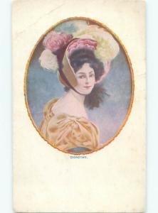 Divided-Back PRETTY WOMAN Risque Interest Postcard AA8304