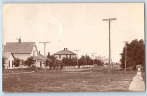 Sargent Nebraska NE Postcard RPPC Photo Houses Scene 1908 Posted Antique