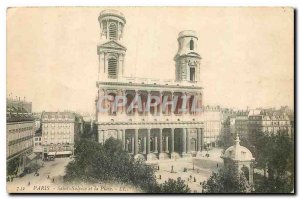 Old Postcard Paris Saint Sulpice and Place