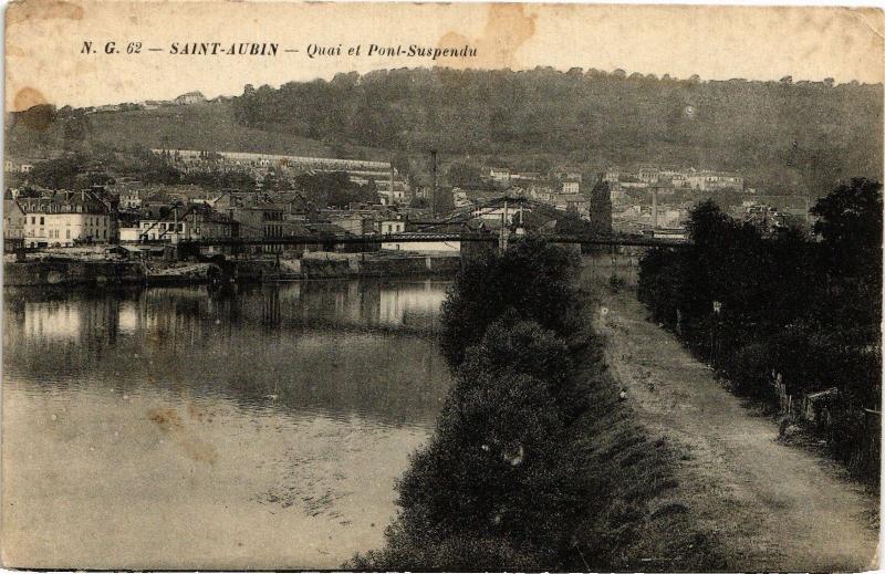 CPA St-AUBIN - Quai et Pont-Suspendu (126225)