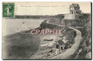 Old Postcard Isle Saint Cast The Descent Port