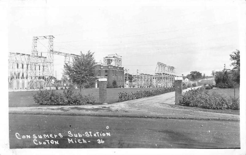 Croton Michigan Consumers Sub Station Real Photo Antique Postcard K53041