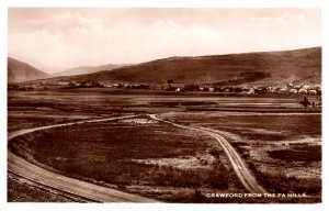 Postcard RPPC UK Scotland South Lanarkshire Crawford from the Fa Hills