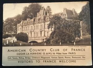 Postcard? Vintage Unused American Country Club of France LB