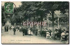 Old Postcard Nancy La Pepiniere Allee Centraie Kiosk