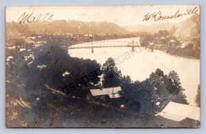 J87/ Malta McConnelsville Ohio RPPC Postcard c1910 River Bridge Home 1491