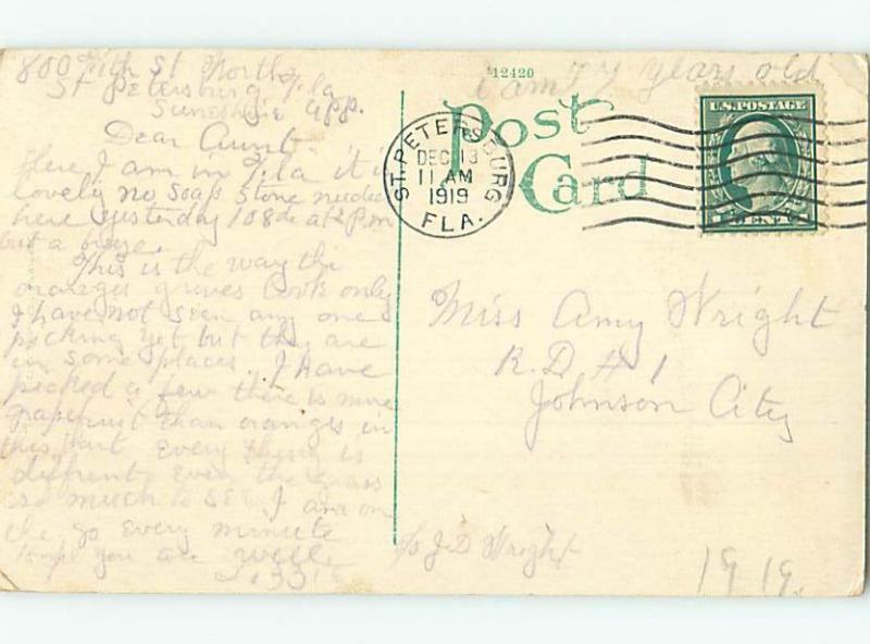 W-Border ORANGE HARVEST Postmarked St. Petersburg Florida FL HM8755