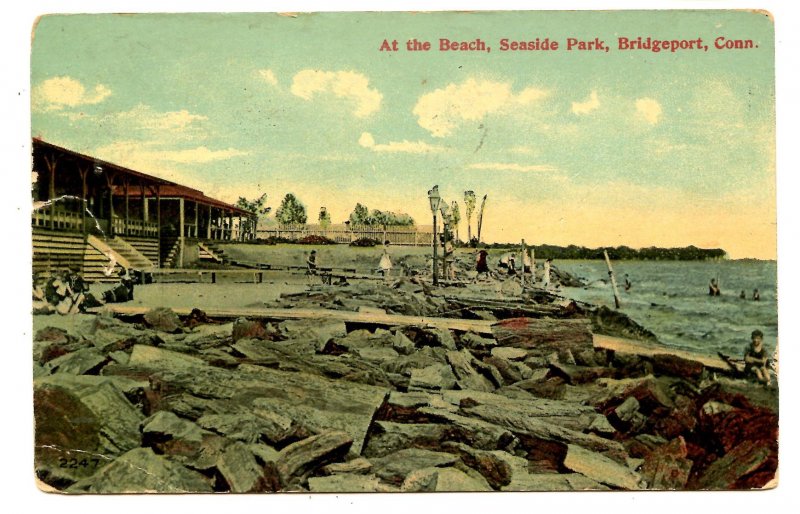 CT - Bridgeport. Seaside Park, Beach Scene