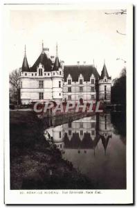 Old Postcard Azay Le Rideau View Generale