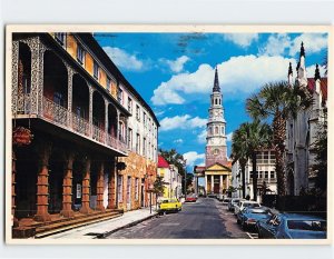 Postcard Along Church Street, Charleston, South Carolina