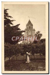 Old Postcard Ile St Honorat Apse of the abbey church exterior view