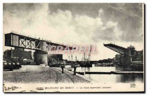 Old Postcard Military Port Of Brest Swing Bridge