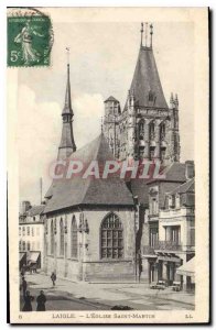 Old Postcard Laigle The Church Saint Martin