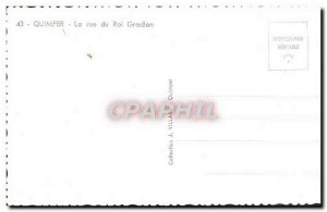 Modern Postcard Quimper Street King Gradlon Societe Generale