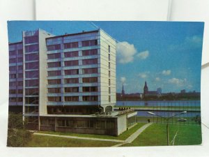 Vintage Postcard Latvian SSR Riga Hotel Daugava Latvia