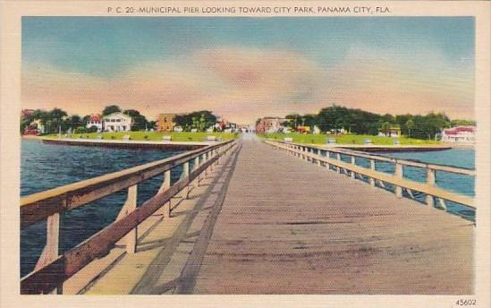 Florida Panama City Municipal Pier Looking Toward City Park