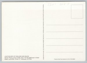 Lighthouse~Roman Pharos Dover Castle Kent England~Continental Postcard 