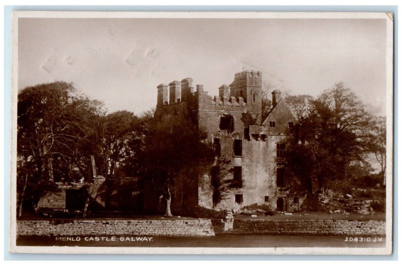 1932 Menlo Castle Galway Republic of Ireland RPPC Photo Valentines Postcard