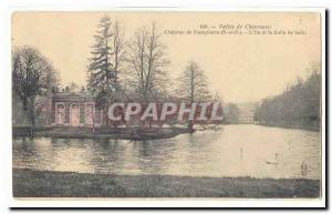 Old Postcard Chevreuse Valley Chateau de Dampierre L & # 39ile and the bathroom