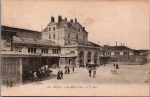 France Dijon Gare Dijon Ville Vintage Postcard C148