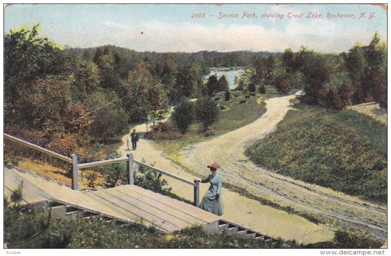 ROCHESTER, New York, PU-1908; Seneca Park, Showing Trout Lake