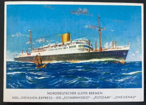 Mint Germany Picture Postcard Lloyd Bremen East Asian Express DD Postdam