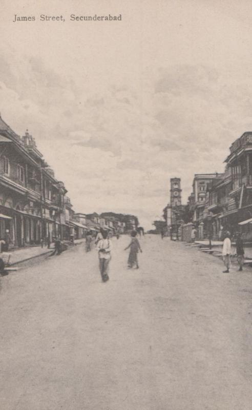 James Street Hyderabad Indian Antique Postcard